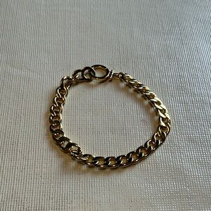 Gorjana Wilder Chain Bracelet Curb Chain Polished Gold Plated Link Bracelet